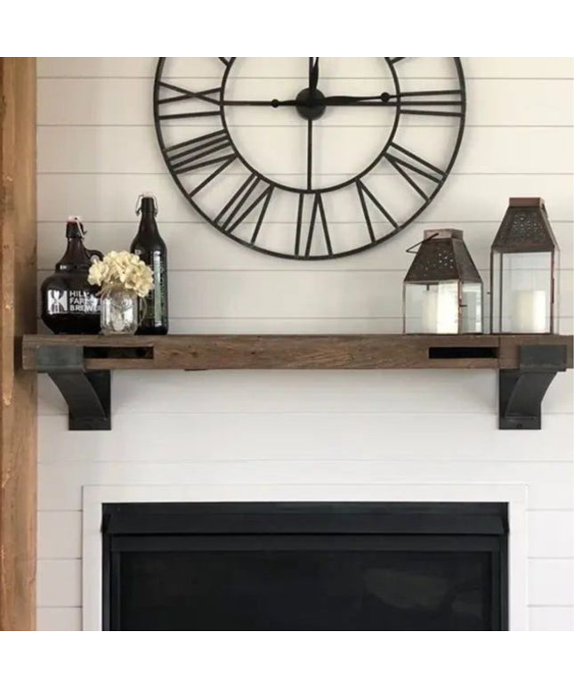 The Norfolk Farmhouse Bracket Brackets/Corbels 5" Depth x 6" Wall Mount Length Finish Black Powder Coat | Industrial Farm Co