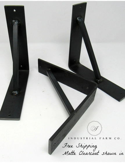 The Oneida Shelf Bracket Shelf Support 5" Depth x 5" Wall Mount Length Finish Silver Powder Coat | Industrial Farm Co