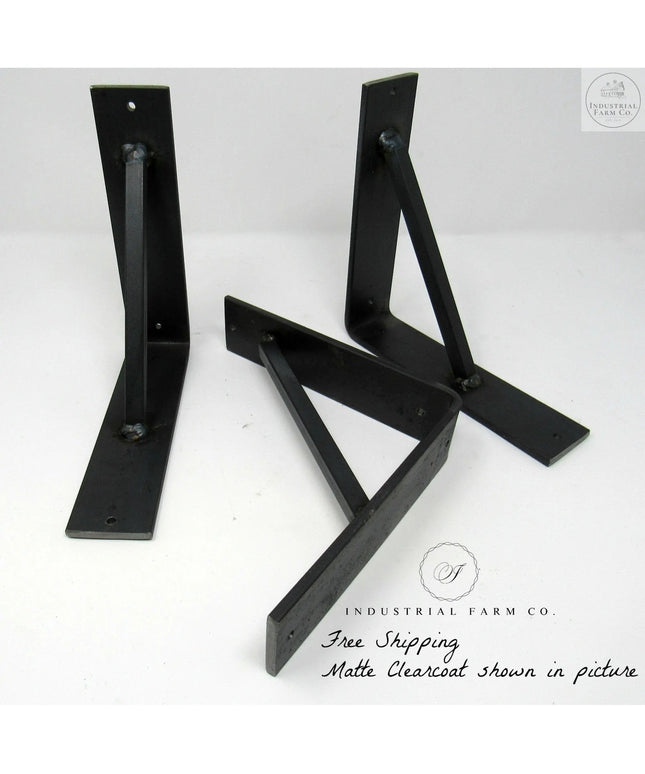 The Oneida Shelf Bracket Shelf Support 5" Depth x 5" Wall Mount Length Finish Silver Powder Coat | Industrial Farm Co