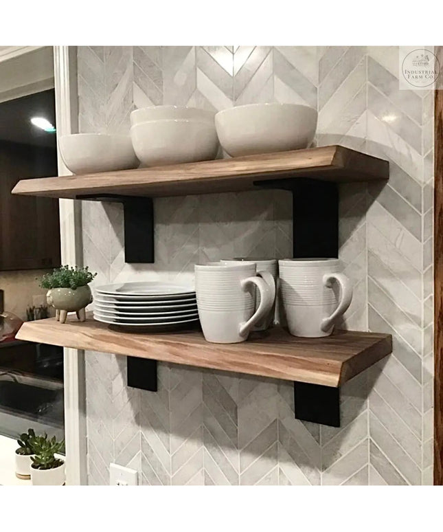 The Owasco L Shelf Support Shelf Support 4" Depth x 4" Wall Mount Length Finish Raw - Uncoated Metal | Industrial Farm Co