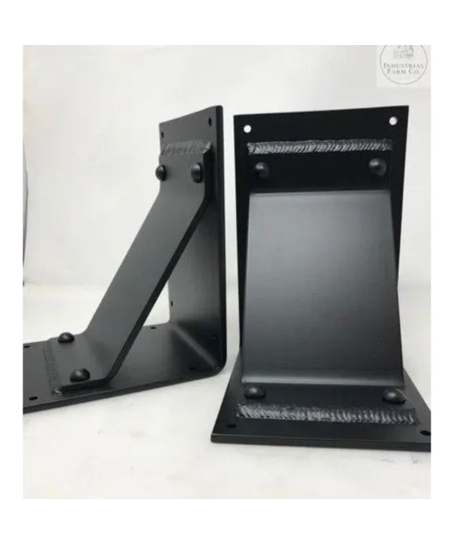 The Parish Style Bracket Support Brackets/Corbels 6" Depth x 6" Wall Mount Length Finish Silver Powder Coat | Industrial Farm Co
