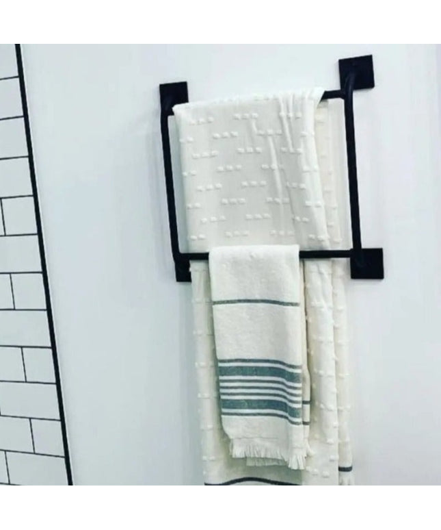 The Parker Hand Towel Holder  Silver Powder Coat   | Industrial Farm Co