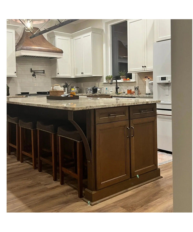 The Rochester Countertop and Desk Supports Brackets/Corbels 8" Depth x 20" Wall Mount Length Finish Gold Powder Coat | Industrial Farm Co