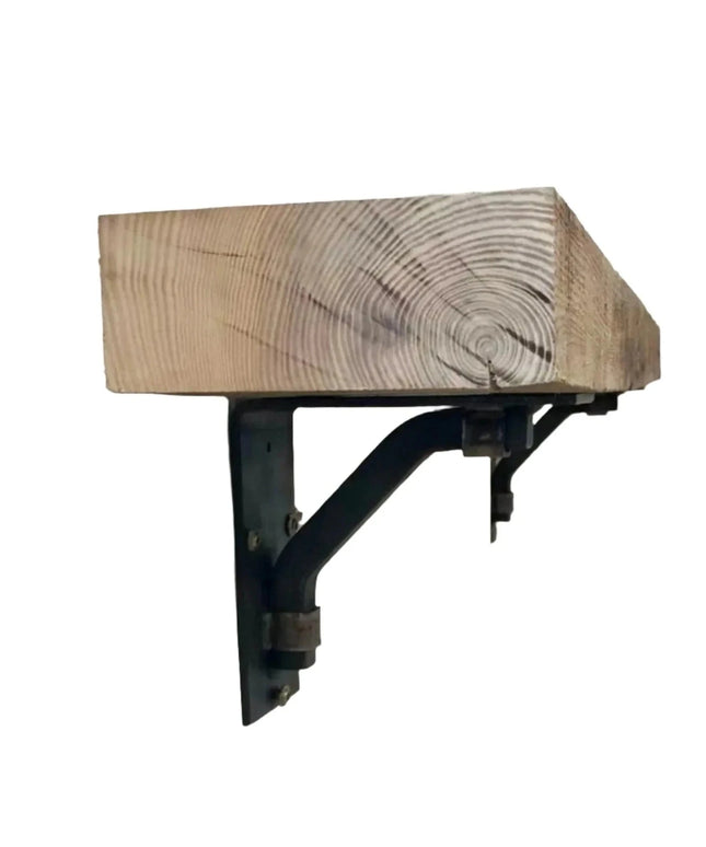 The Rosamond Shelf Supports Shelf Support 5" Depth x 5" Wall Mount Length Finish Raw - Uncoated Metal | Industrial Farm Co