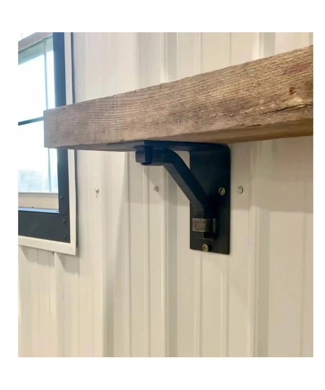 The Rosamond Shelf Supports Shelf Support 5" Depth x 5" Wall Mount Length Finish Black Powder Coat | Industrial Farm Co