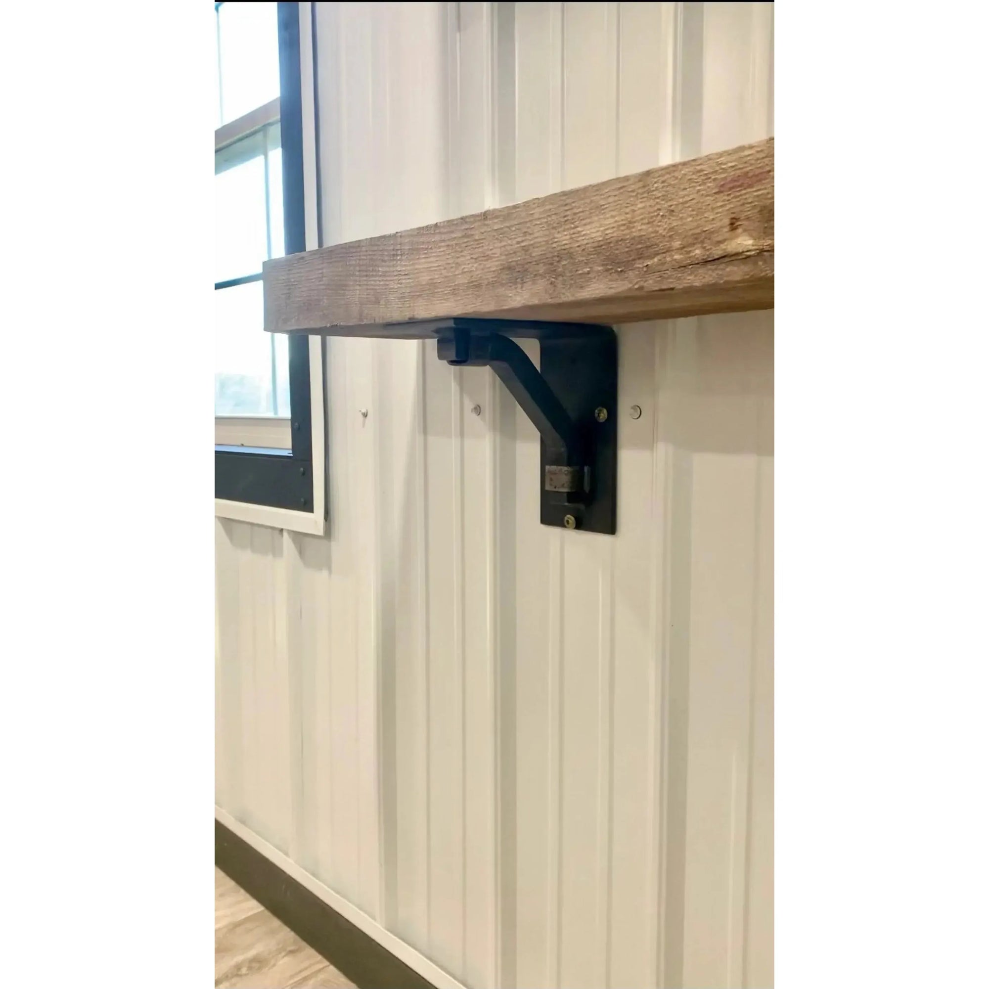The Rosamond Shelf Supports Shelf Support 5" Depth x 5" Wall Mount Length Finish Raw - Uncoated Metal | Industrial Farm Co