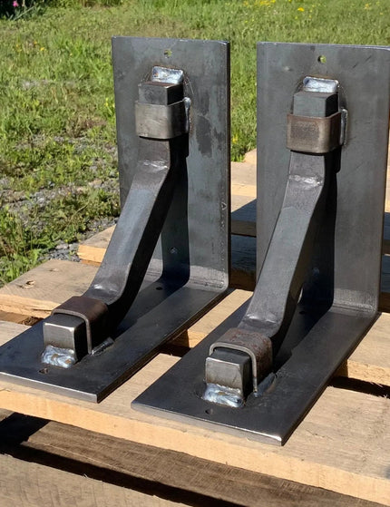 The Rosamond Shelf Supports Shelf Support 5" Depth x 5" Wall Mount Length Finish Gold Powder Coat | Industrial Farm Co