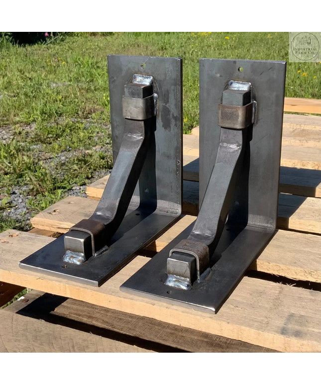 The Rosamond Shelf Supports Shelf Support 5" Depth x 5" Wall Mount Length Finish Gold Powder Coat | Industrial Farm Co