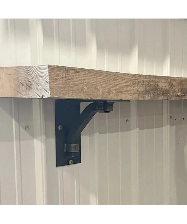 The Rosamond Shelf Supports Shelf Support 5" Depth x 5" Wall Mount Length Finish Silver Powder Coat | Industrial Farm Co
