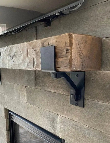 The Rustic Buffalo Support Bracket Brackets/Corbels 6" Depth x 6" Wall Mount Length Finish Raw - Uncoated Metal | Industrial Farm Co