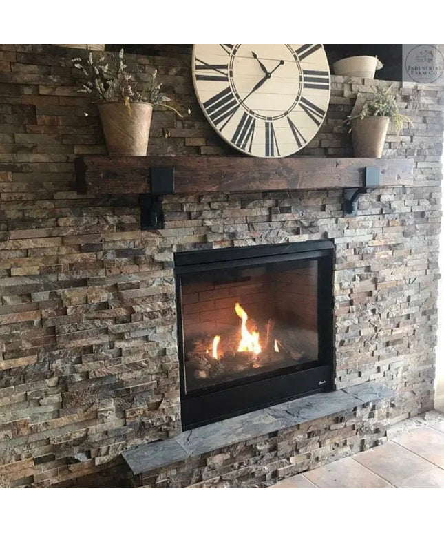 The Rustic Buffalo Support Bracket Brackets/Corbels 6.5" Depth x 6" Wall Mount Length.5 Finish Silver Powder Coat | Industrial Farm Co