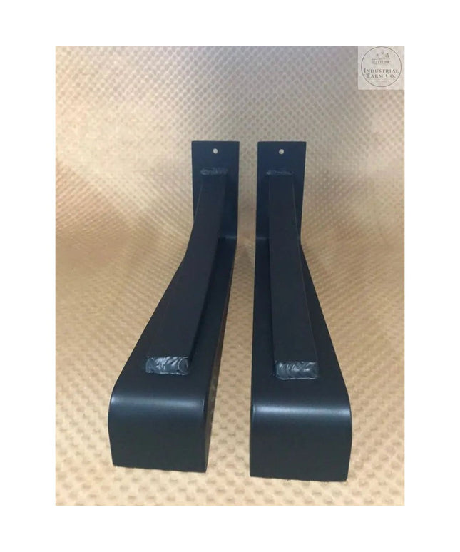 The Saratoga Shelf Support Bracket Brackets/Corbels 6" Depth x 6" Wall Mount Length Finish Black Powder Coat | Industrial Farm Co