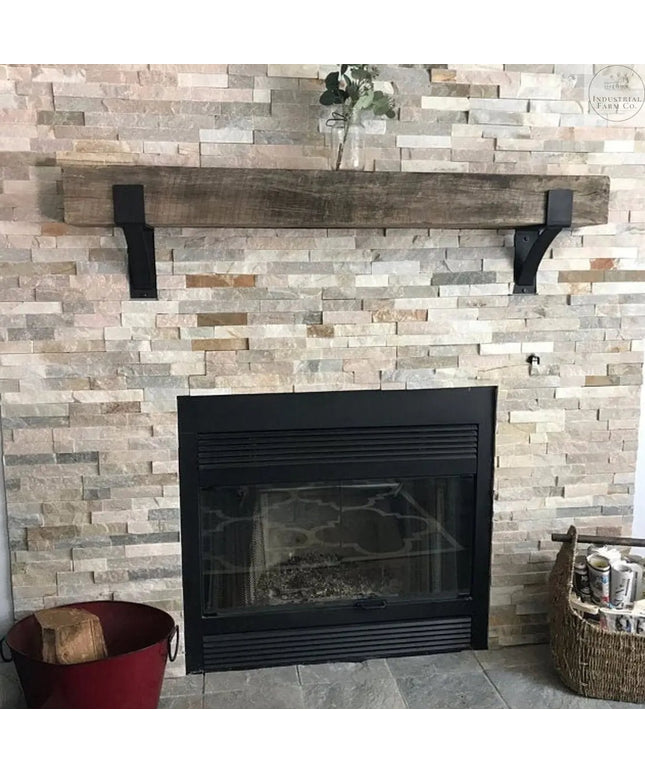The Seneca Shelf Support Brackets/Corbels 5" Depth x 6" Wall Mount Length Finish Silver Powder Coat | Industrial Farm Co