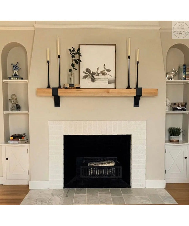 The Seneca Shelf Support Brackets/Corbels 5.5" Depth x 6" Wall Mount Length Finish Black Powder Coat | Industrial Farm Co