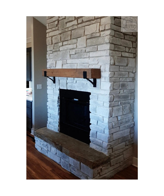 The Seneca Shelf Support Brackets/Corbels 5.5" Depth x 6" Wall Mount Length Finish Gold Powder Coat | Industrial Farm Co