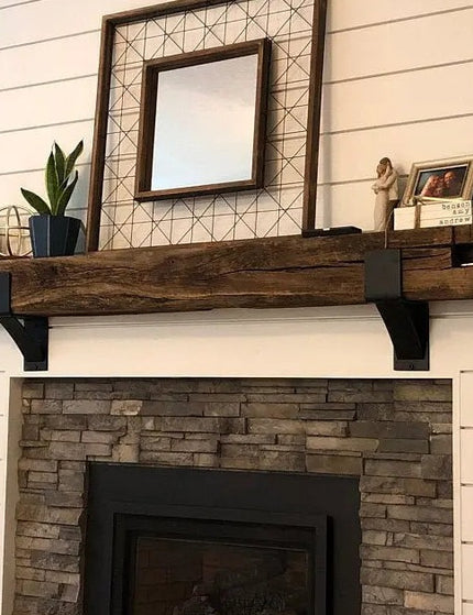 The Seneca Shelf Support Brackets/Corbels 6" Depth x 8" Wall Mount Length Finish Black Powder Coat | Industrial Farm Co