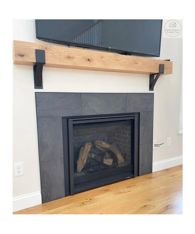 The Seneca Shelf Support Brackets/Corbels 6" Depth x 8" Wall Mount Length Finish Gold Powder Coat | Industrial Farm Co