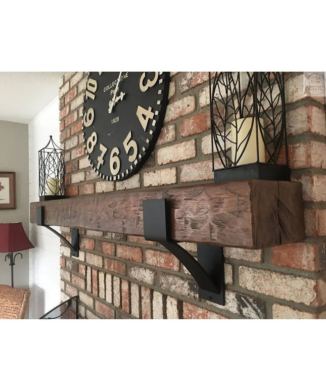 The Seneca Shelf Support Brackets/Corbels 6" Depth x 8" Wall Mount Length Finish Silver Powder Coat | Industrial Farm Co