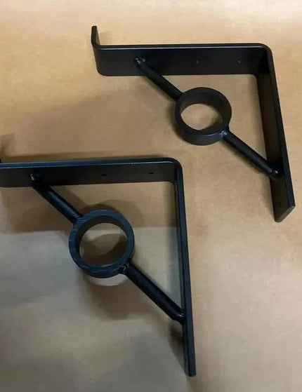 The Simon Decorative Support Bracket Brackets/Corbels 7" Depth x 7" Wall Mount Length Finish Raw - Uncoated Metal | Industrial Farm Co