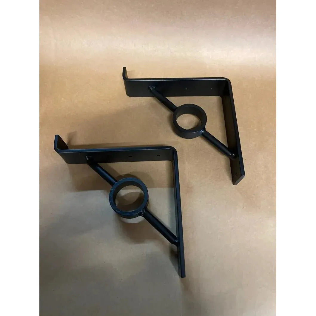 The Simon Decorative Support Bracket Brackets/Corbels 7" Depth x 7" Wall Mount Length Finish Raw - Uncoated Metal | Industrial Farm Co