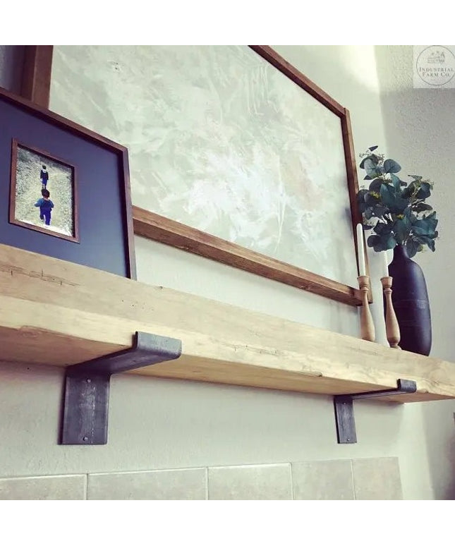 The Skaneateles Z Style Shelf Bracket Shelf Support 3"  Depth Finish Black Powder Coat | Industrial Farm Co