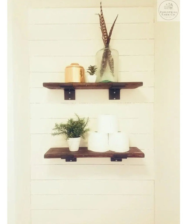 The Skaneateles Z Style Shelf Bracket Shelf Support 3"  Depth Finish Gold Powder Coat | Industrial Farm Co