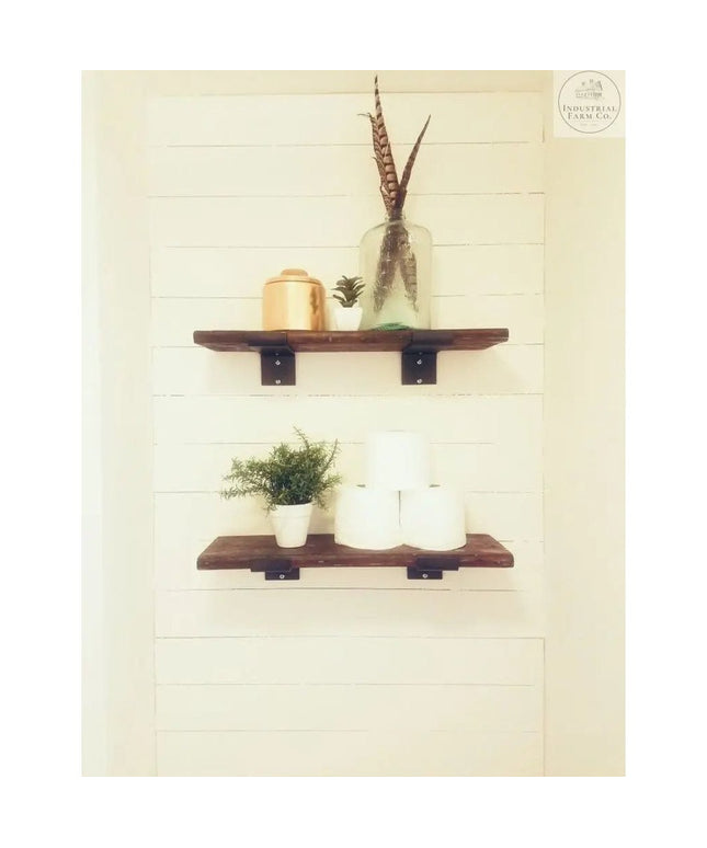 The Skaneateles Z Style Shelf Bracket Shelf Support 3"  Depth Finish Gold Powder Coat | Industrial Farm Co