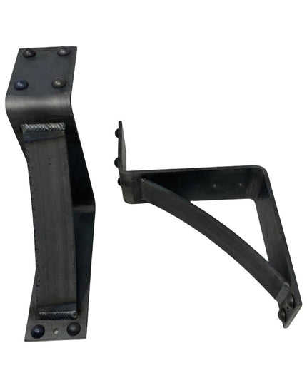 The Spafford Mantel Support Brackets/Corbels 6" Depth x 8" Wall Mount Length Finish Raw - Uncoated Metal | Industrial Farm Co