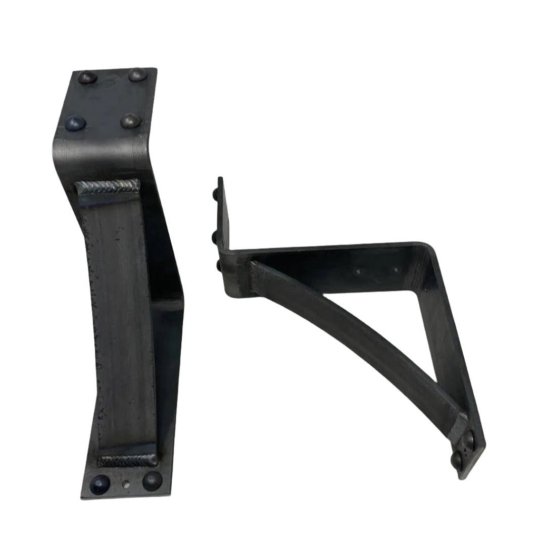 The Spafford Mantel Support Brackets/Corbels 6&quot; Depth x 8&quot; Wall Mount Length Finish Raw - Uncoated Metal | Industrial Farm Co