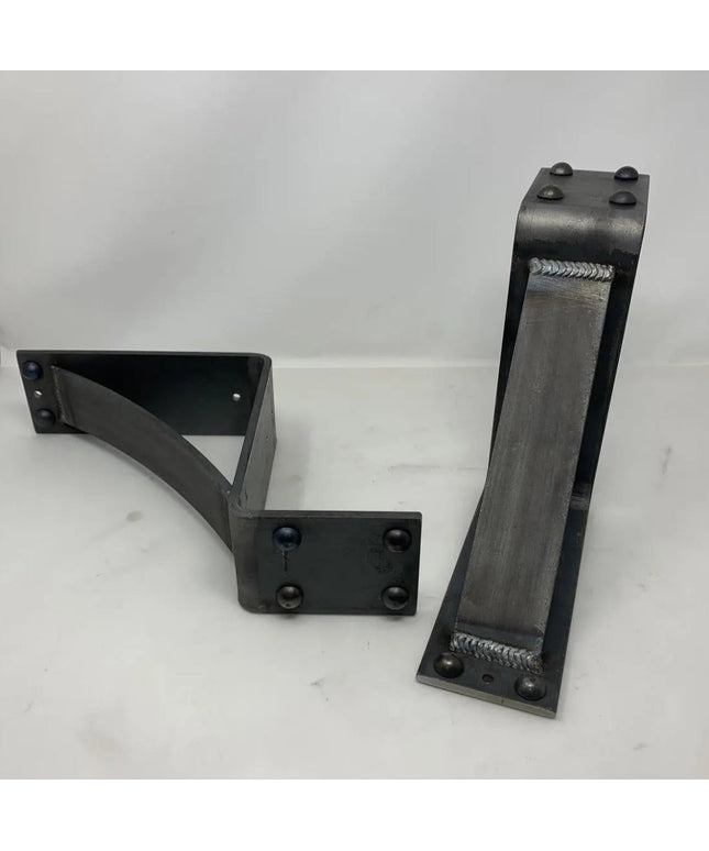 The Spafford Mantel Support Brackets/Corbels 6" Depth x 8" Wall Mount Length Finish Copper Powder Coat | Industrial Farm Co