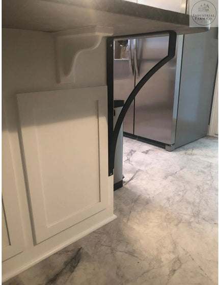 The Syracuse Countertop Supports Brackets/Corbels 8" Depth x 24" Wall Mount Length Finish Gold Powder Coat | Industrial Farm Co