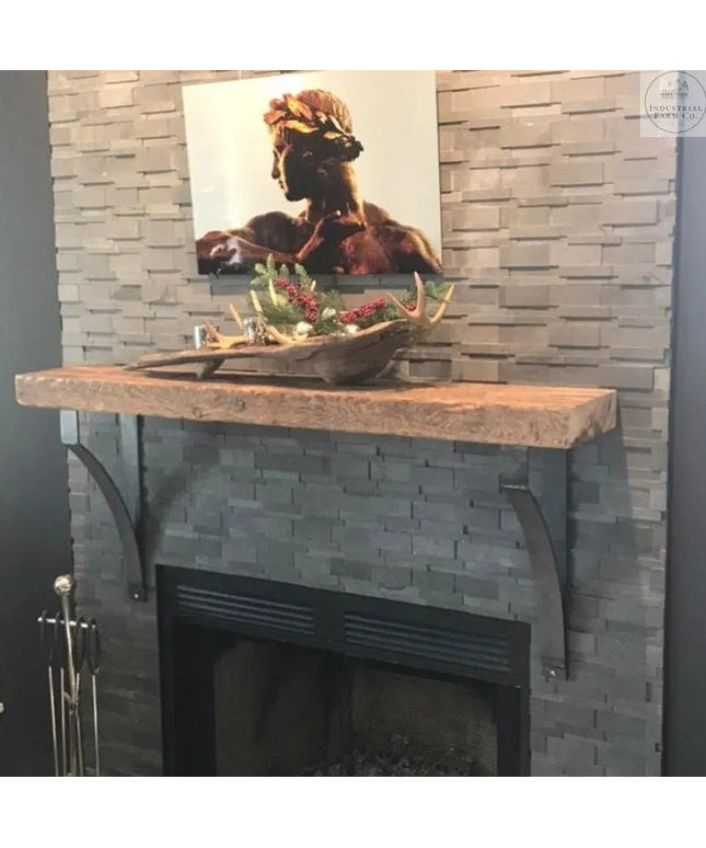 The Syracuse Countertop Supports Brackets/Corbels 8" Depth x 26" Wall Mount Length Finish Raw - Uncoated Metal | Industrial Farm Co