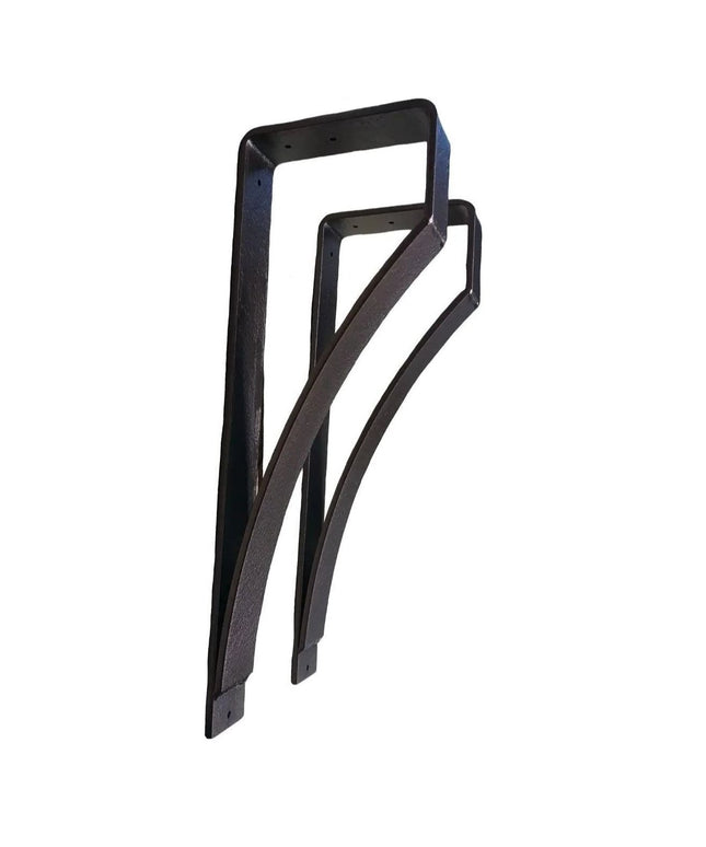 The Syracuse Countertop Supports Brackets/Corbels 8" Depth x 26" Wall Mount Length Finish Black Powder Coat | Industrial Farm Co