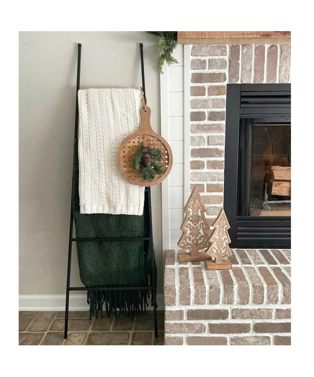The Tapered Michael Farmhouse Ladder Decorative Ladder 4 ft Tall Finish Copper Powder Coat | Industrial Farm Co
