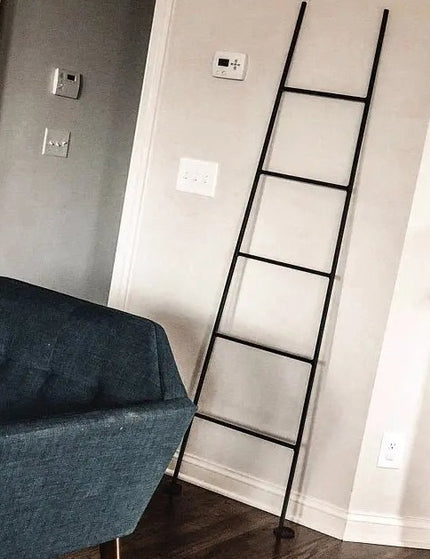 The Tapered Michael Farmhouse Ladder Decorative Ladder 6 ft Tall Finish Gold Powder Coat | Industrial Farm Co