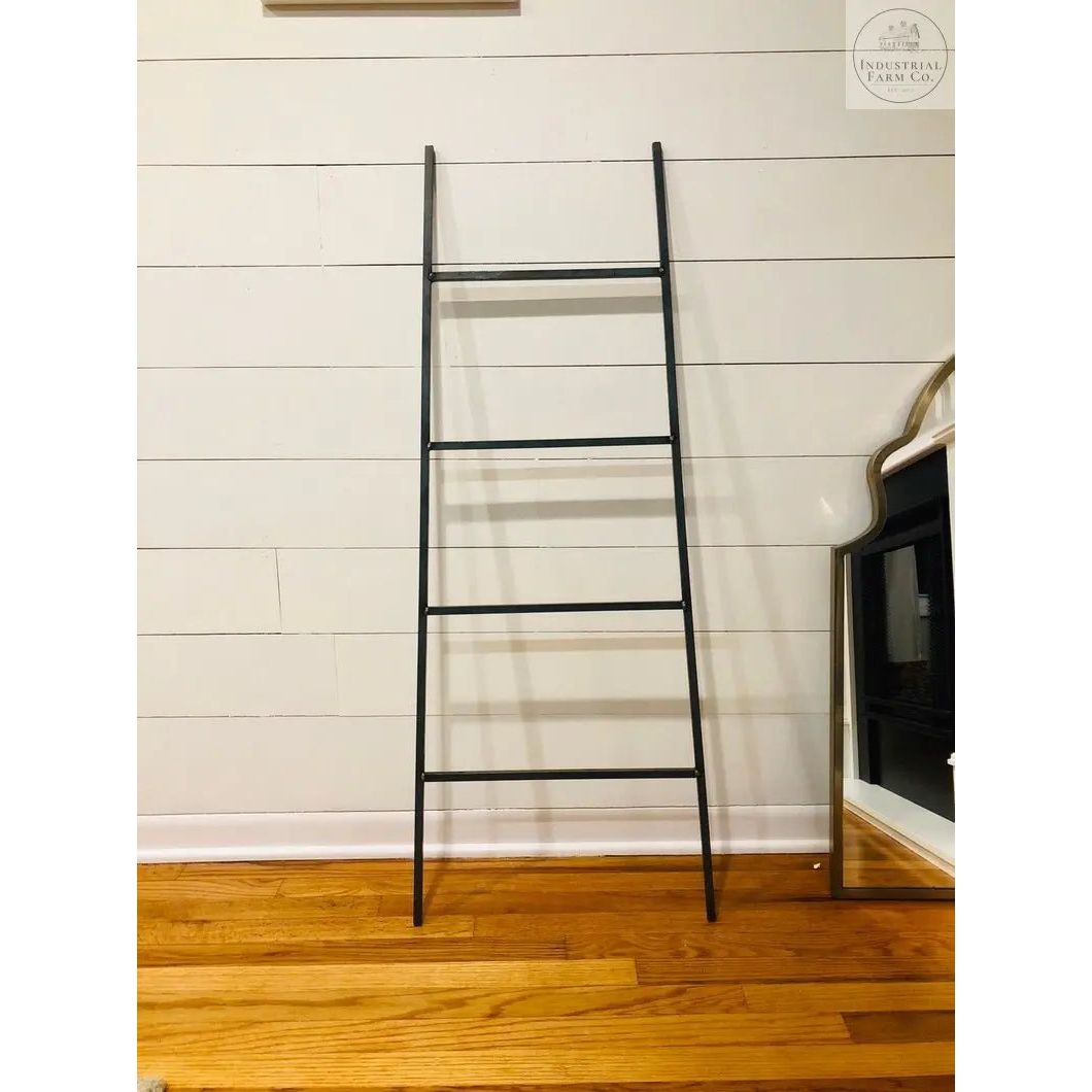 The Tapered Michael Farmhouse Ladder Decorative Ladder 6 ft Tall Finish Silver Powder Coat | Industrial Farm Co