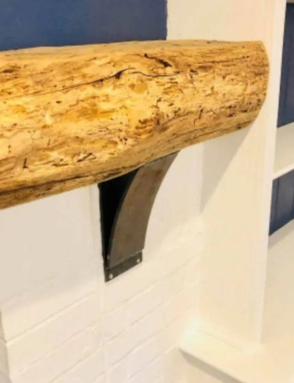 The Tipp Hill Mantel Support Brackets/Corbels 3" Depth x 8" Wall Mount Length Finish Gold Powder Coat | Industrial Farm Co