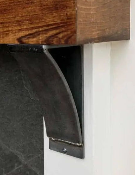 The Tipp Hill Mantel Support Brackets/Corbels 3" Depth x 8" Wall Mount Length Finish Raw - Uncoated Metal | Industrial Farm Co