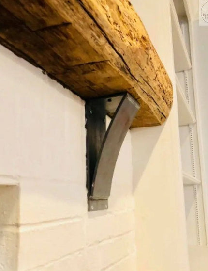 The Tipp Hill Mantel Support Brackets/Corbels 3" Depth x 10" Wall Mount Length Finish Gold Powder Coat | Industrial Farm Co