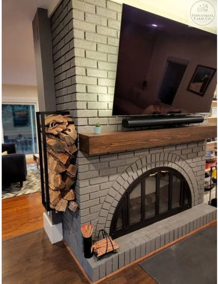 Hand-Forged Log Holder: Crafted for Cozy Nights | Industrial Farm Co