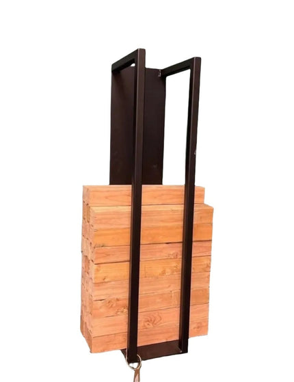 The Toby Firewood Holder  36” Wall Mount Length Finish Copper Powder Coat | Industrial Farm Co