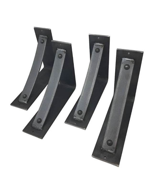 The Troy Shelf Support Shelf Support 5" Depth x 5" Wall Mount Length Finish Silver Powder Coat | Industrial Farm Co