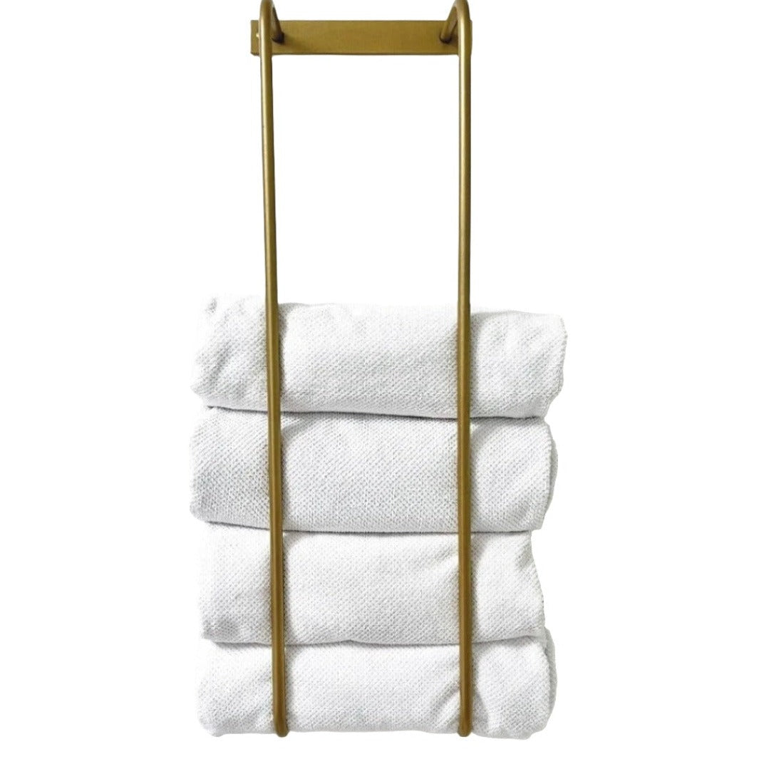 The Tyler Bathroom Towel Rack Towel Holder 12&quot; Wall Mount Length Finish Silver Powder Coat | Industrial Farm Co