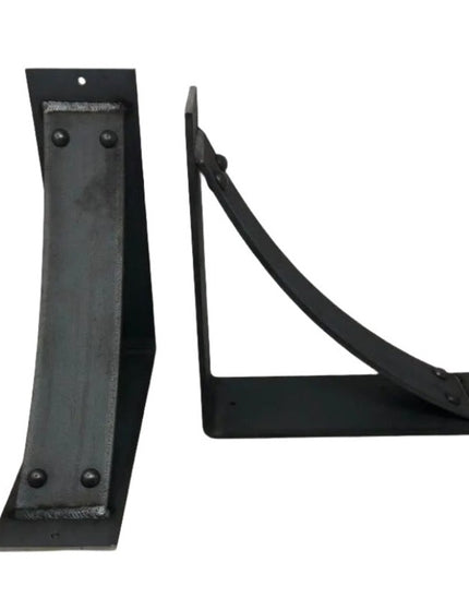 The Utica Support - Sold Individually Brackets/Corbels 6" Depth x 6" Wall Mount Length Finish Gold Powder Coat | Industrial Farm Co