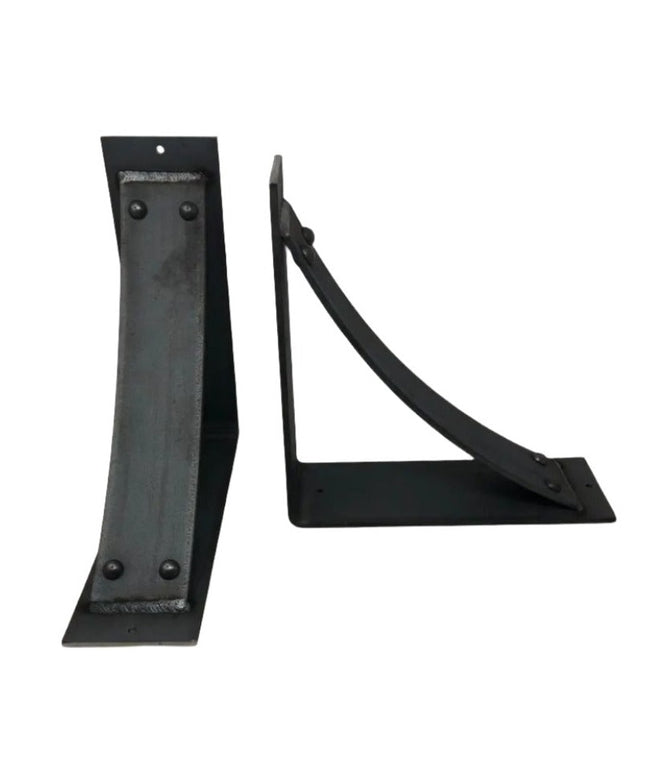 The Utica Support - Sold Individually Brackets/Corbels 6" Depth x 6" Wall Mount Length Finish Gold Powder Coat | Industrial Farm Co