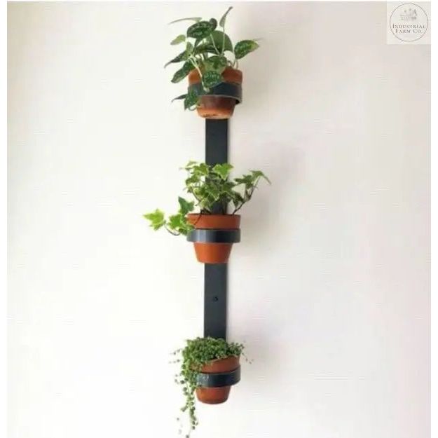 The Watertown Wall Mount Vertical Planter Plant Holder 20" Style 4" Pots | Industrial Farm Co