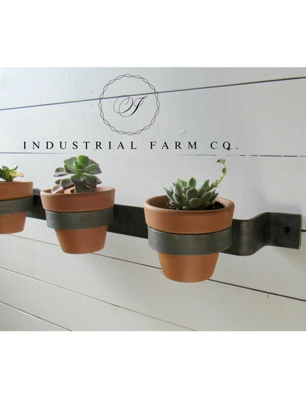 The Yonkers Horizontal Planter Plant Holder 24" Style 4" Pots | Industrial Farm Co
