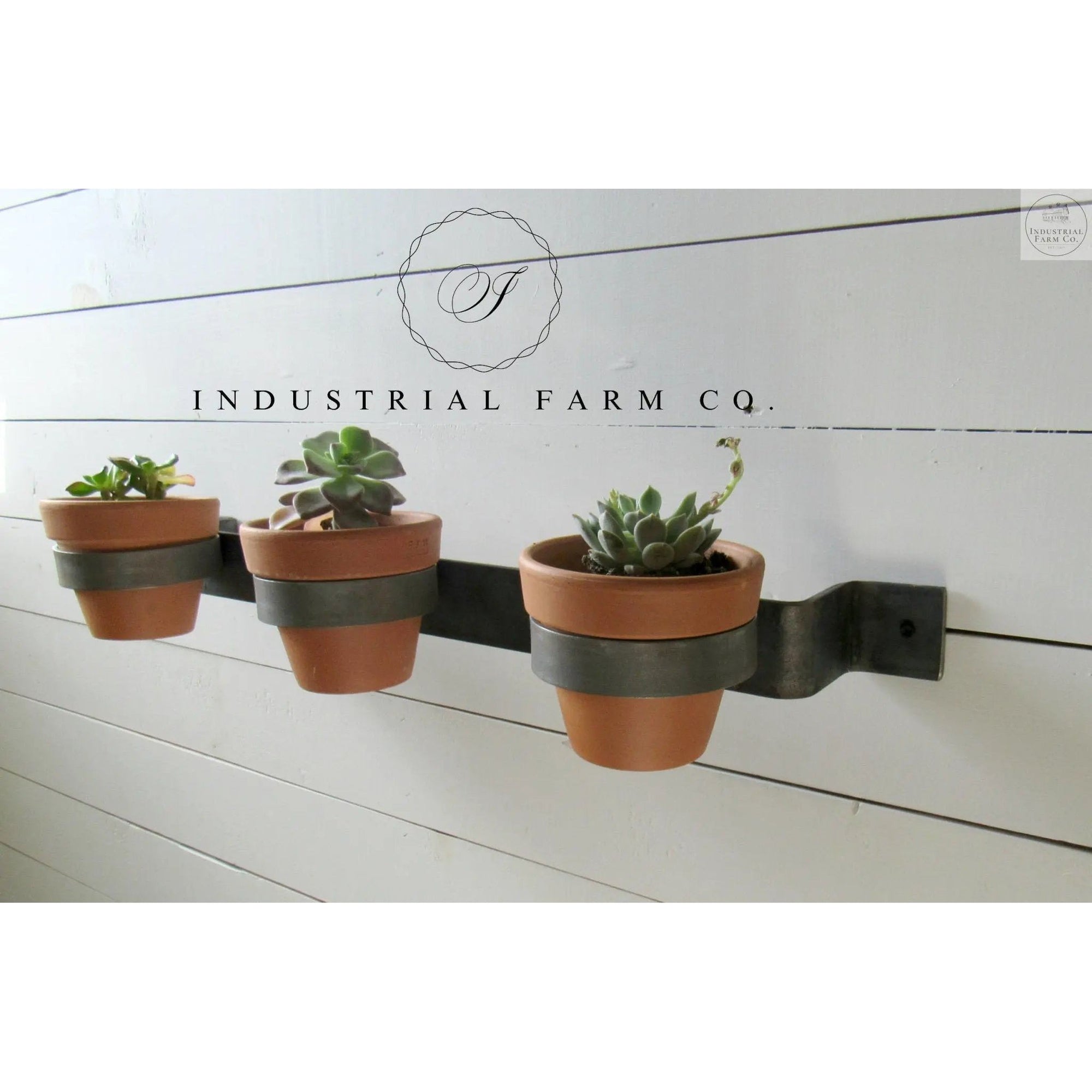 The Yonkers Horizontal Planter Plant Holder 24" Style 4" Pots | Industrial Farm Co