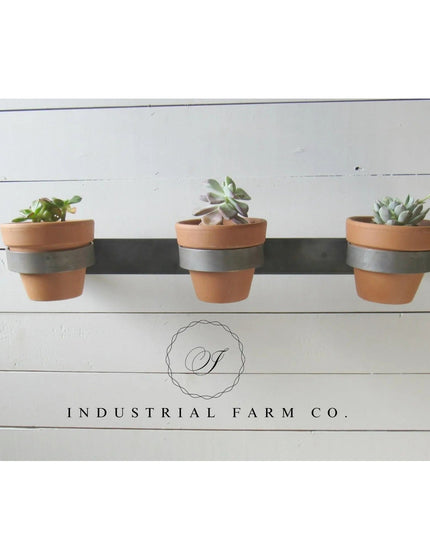 The Yonkers Horizontal Planter Plant Holder 24" Style 4" Pots | Industrial Farm Co