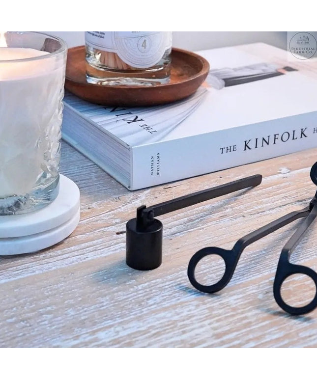 Gold Candle Wick Trimmers  Matte Black   | Rewined
